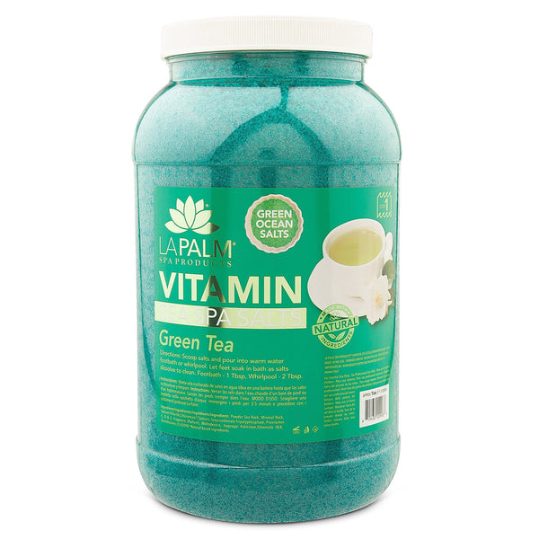 La Palm - Pedicure Sea Salts | Green Tea - Gallon 340056 - The Nail Superstore