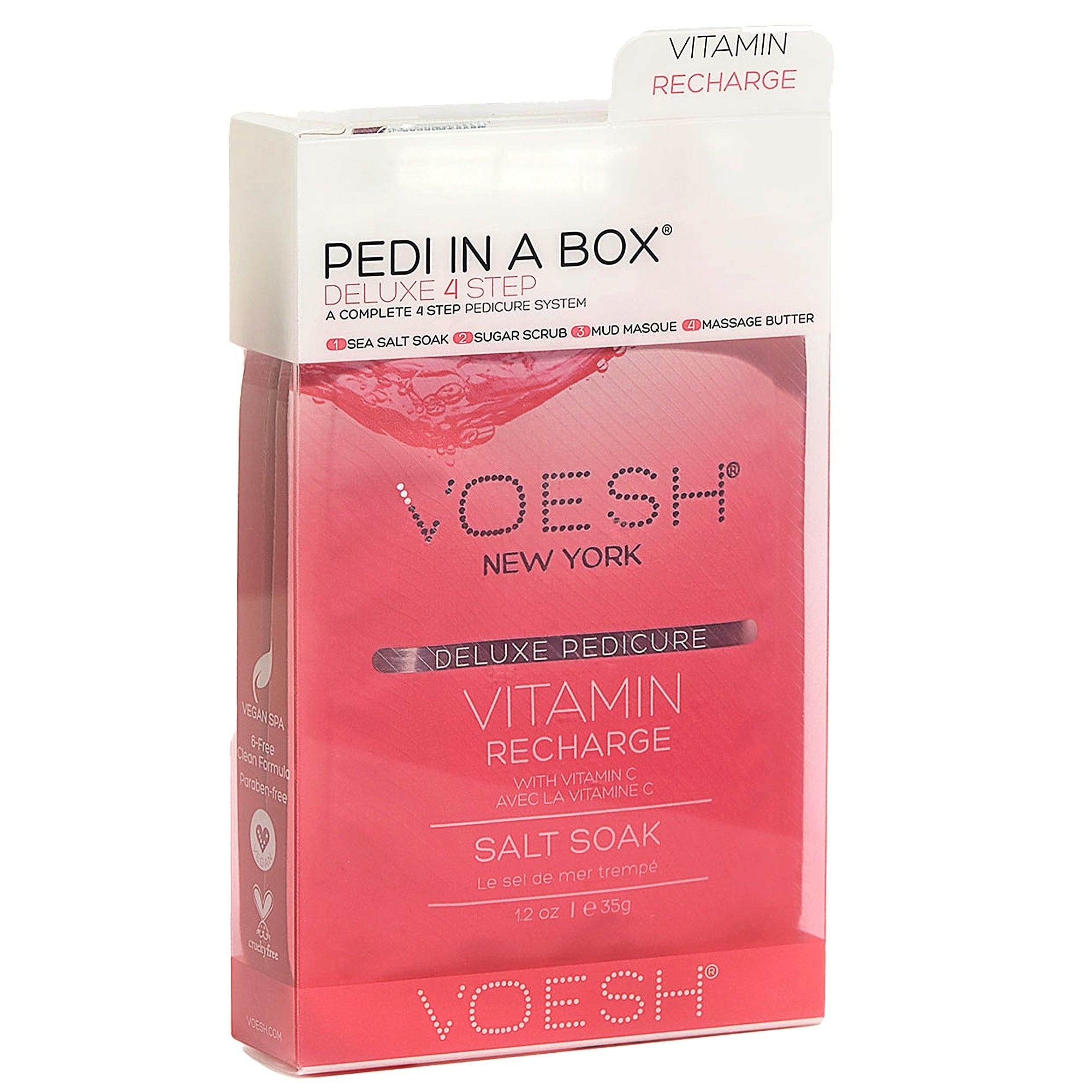 Voesh - Pedi in a Box Deluxe 4 Step | Vitamin Recharge - Pack 340406 - The Nail Superstore