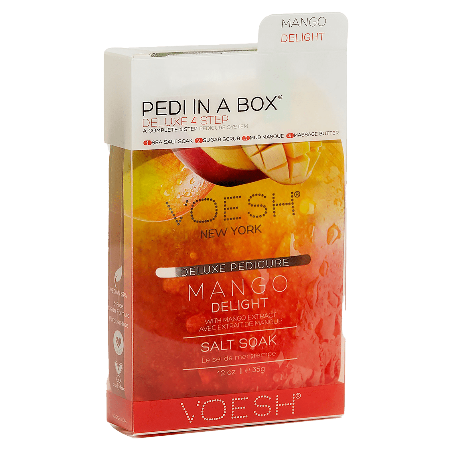 Voesh - Pedi in a Box Deluxe 4 Step | Mango Delight - Pack 340409 - The Nail Superstore