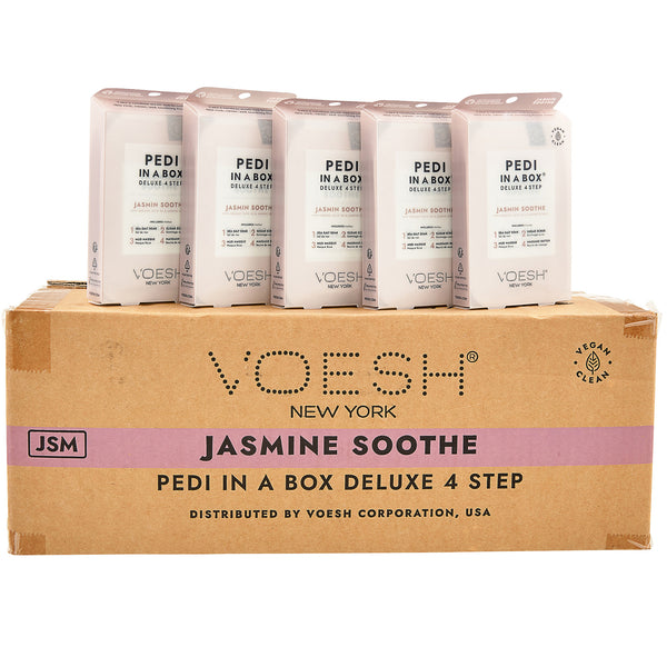 Voesh - Pedi in a Box Deluxe 4 Step | Jasmine Soothe - Pack