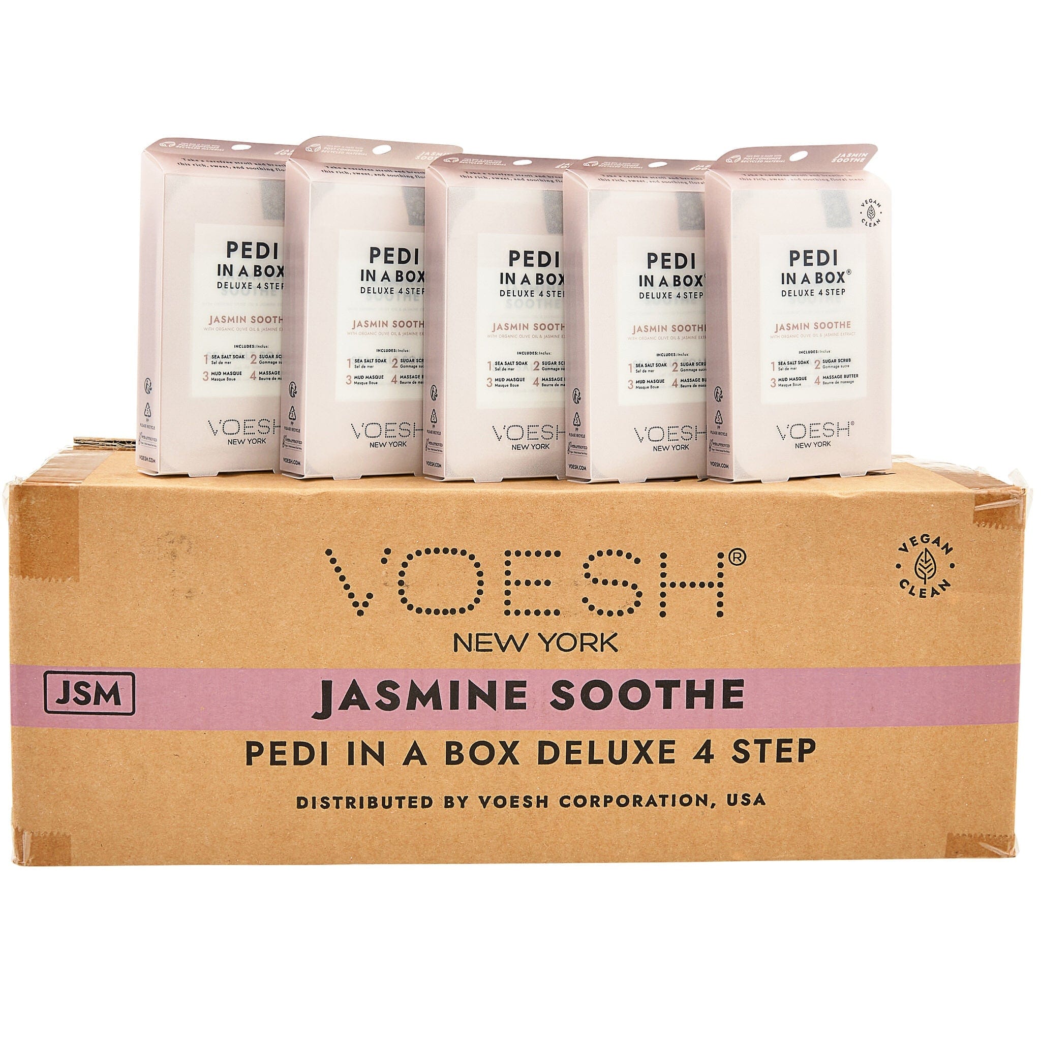Voesh - Pedi in a Box Deluxe 4 Step | Jasmine Soothe - Pack 340415 - The Nail Superstore