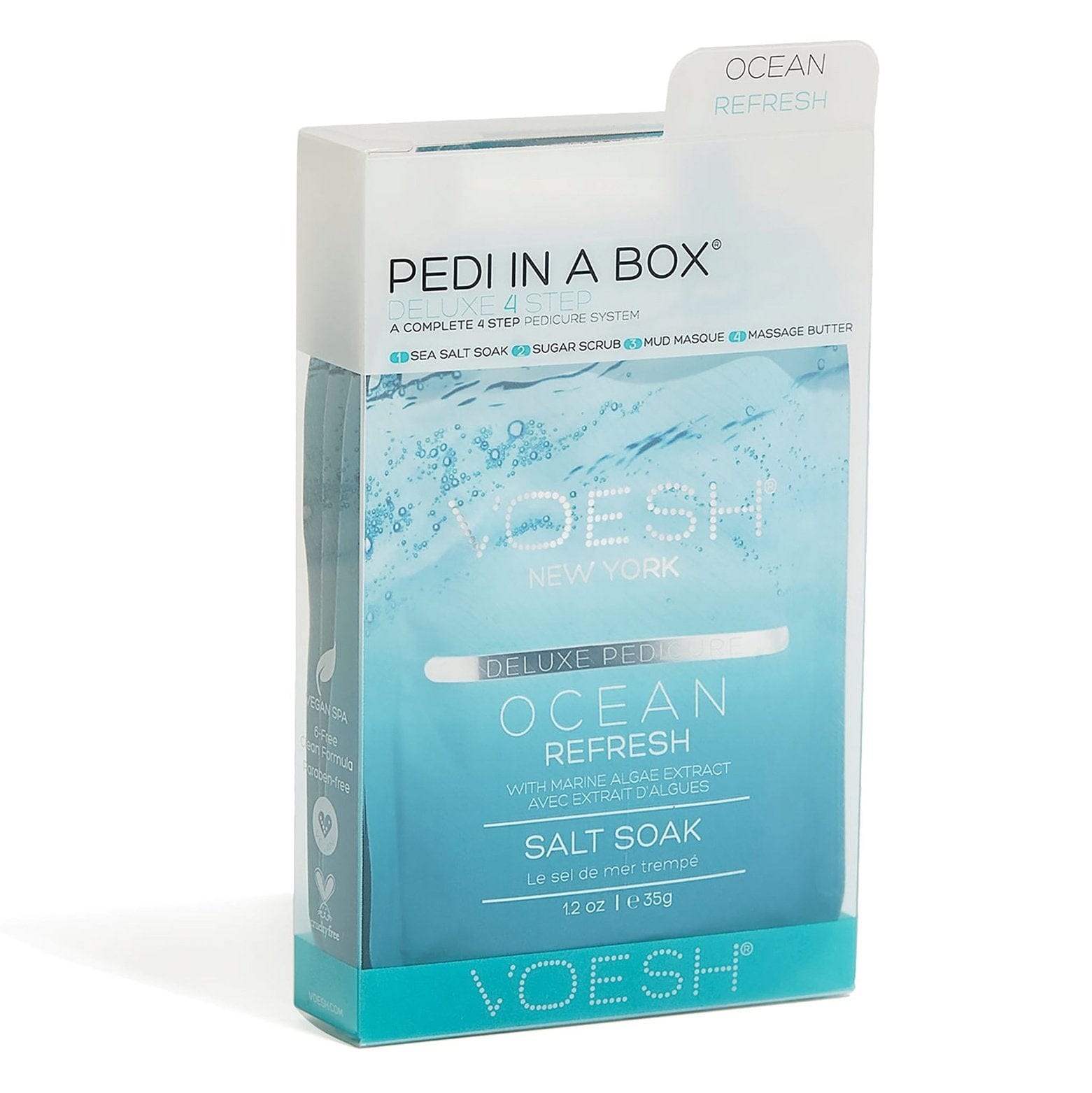 Voesh - Pedi in a Box Deluxe 4 Step | Ocean Refresh - Pack 340416 - The Nail Superstore