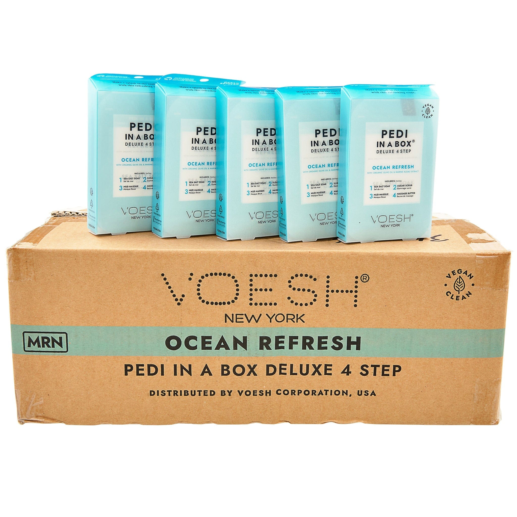 Voesh - Pedi in a Box Deluxe 4 Step | Ocean Refresh - Pack 340416 - The Nail Superstore