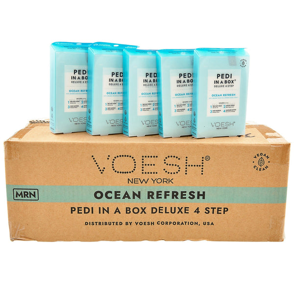 Voesh - Pedi in a Box Deluxe 4 Step | Ocean Refresh - Pack 340416 - The Nail Superstore