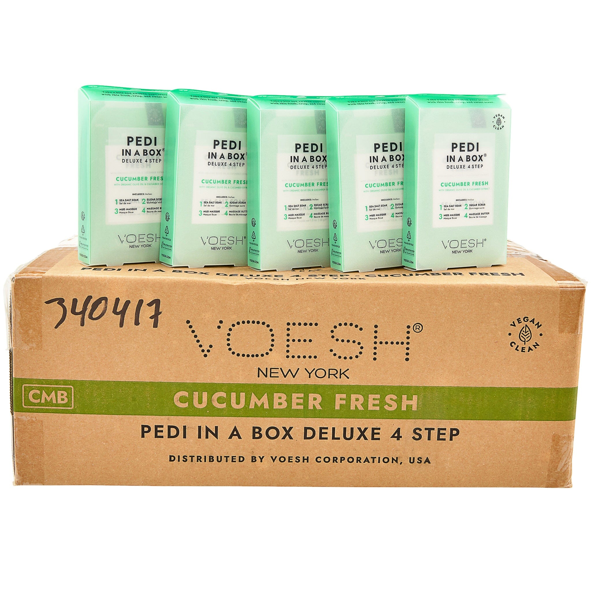 Voesh - Pedi in a Box Deluxe 4 Step | Cucumber Fresh - Pack 340417 - The Nail Superstore