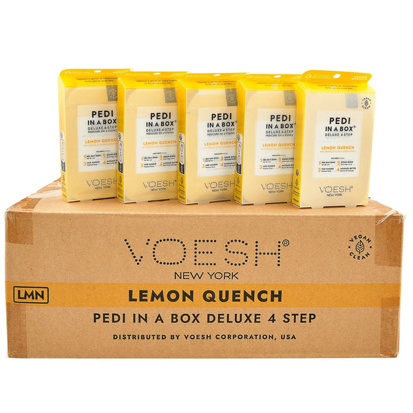 Voesh - Pedi in a Box Deluxe 4 Step | Lemon Quench - Pack 340419 - The Nail Superstore