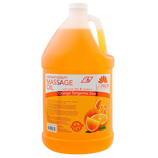 La Palm - Massage Oil | Orange Tangerine Zest - Gallon 340427 - The Nail Superstore