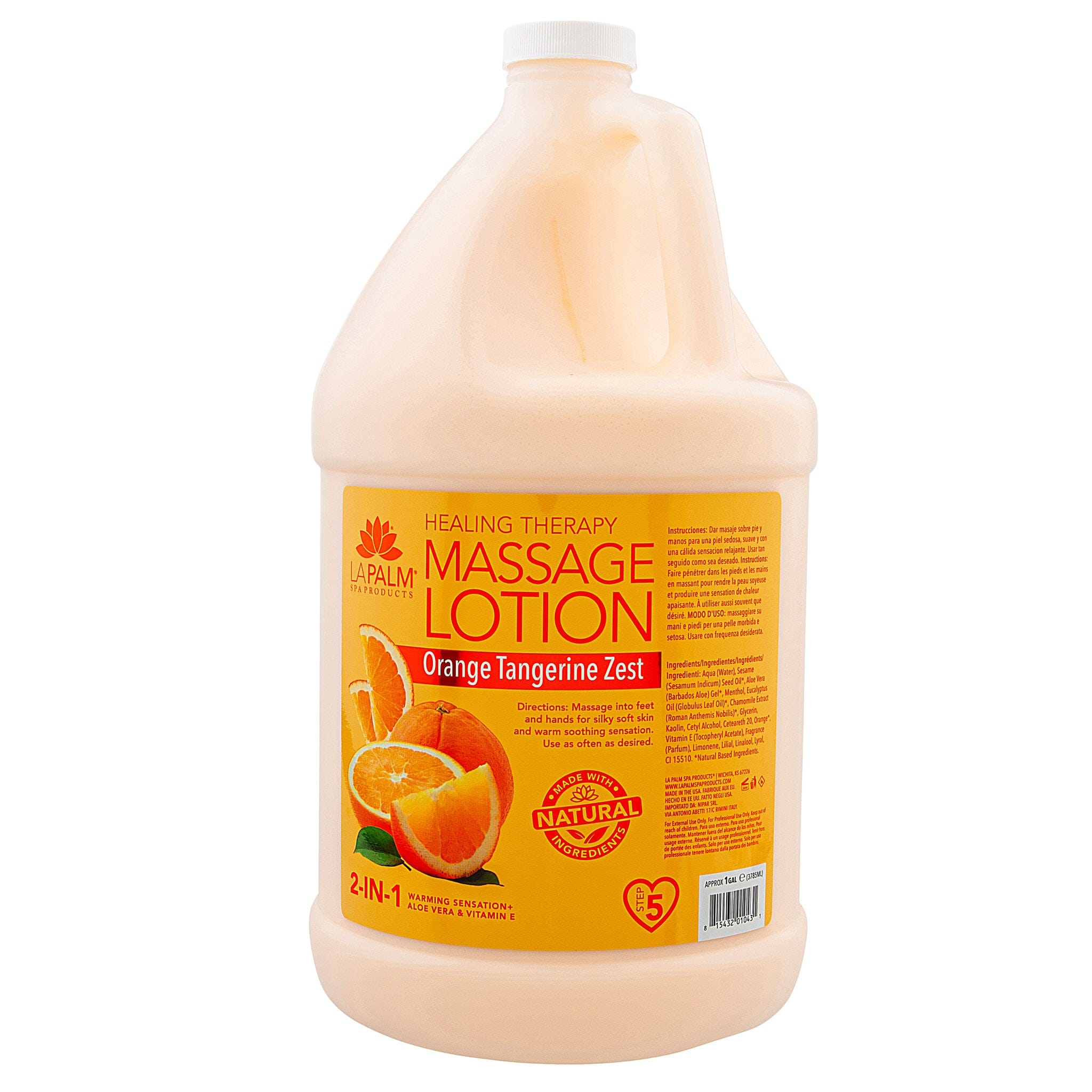 La Palm - Healing Therapy Lotion | Orange Tangerine Zest - Gallon 340428 - The Nail Superstore