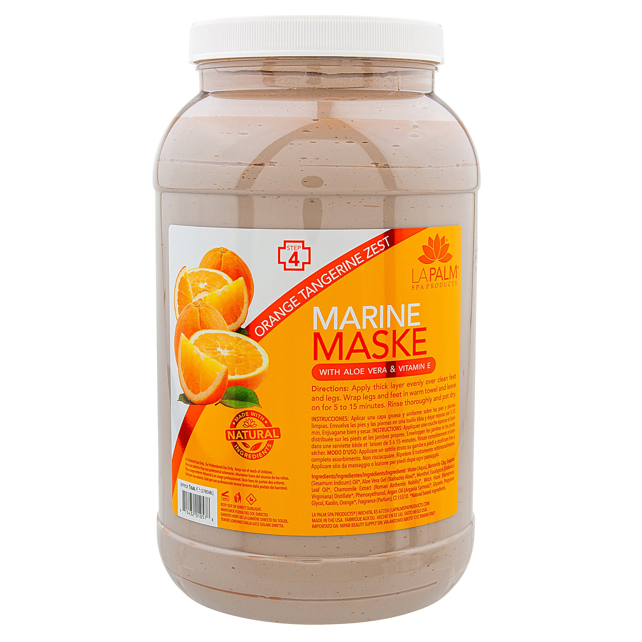 La Palm - Marine Mask | Orange Tangerine Zest - Gallon Jar | The Nail Superstore