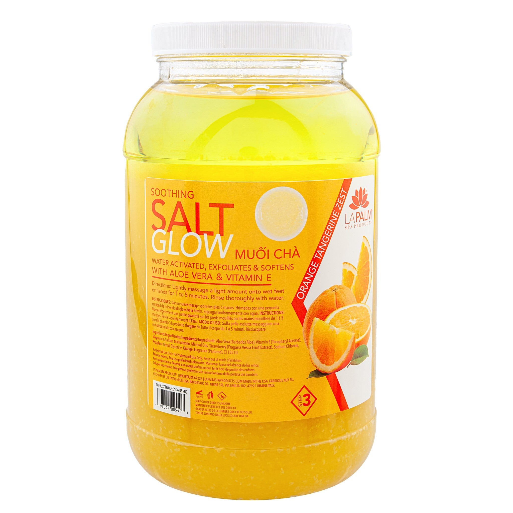 La Palm - Salt Glow | Orange Tangerine Zest (Yellow) - Gallon 340434 - The Nail Superstore
