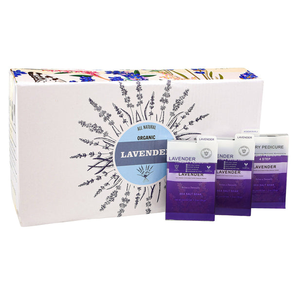 Deluxe 4-Step Pedicure Kit 50/Case | Buy in Case & Save - Lavender | The Nail Superstore
