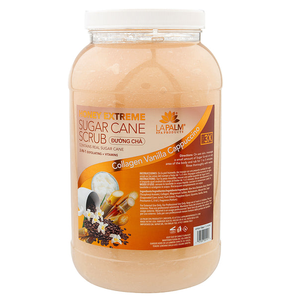 La Palm - Honey Extreme Sugar Cane Scrub - Vanilla Cappuccino | Gallon | The Nail Superstore