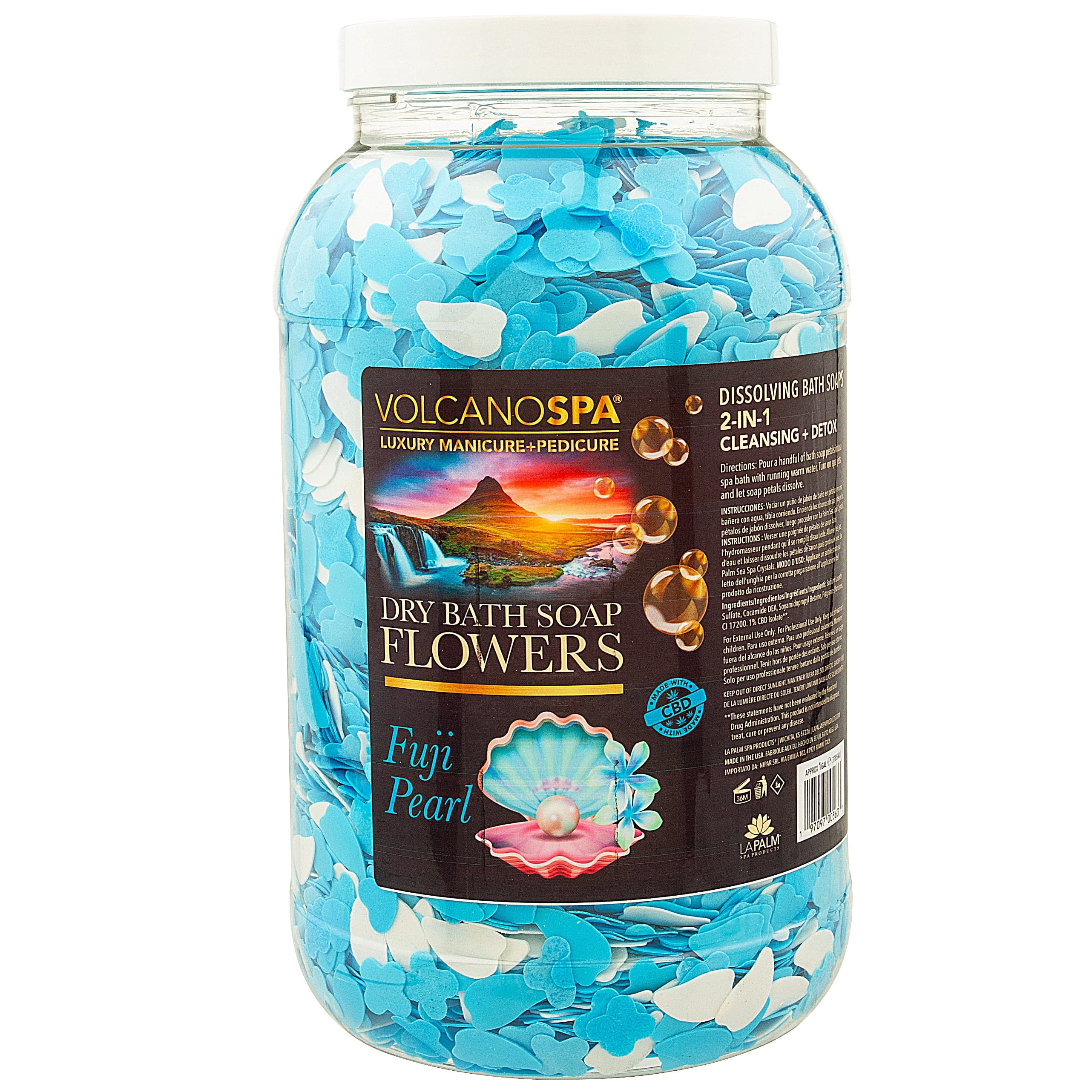 La Palm -  VolcanoSpa Bath Flowers - Fuji Pearl (with CBD) | Gallon 340459 - The Nail Superstore
