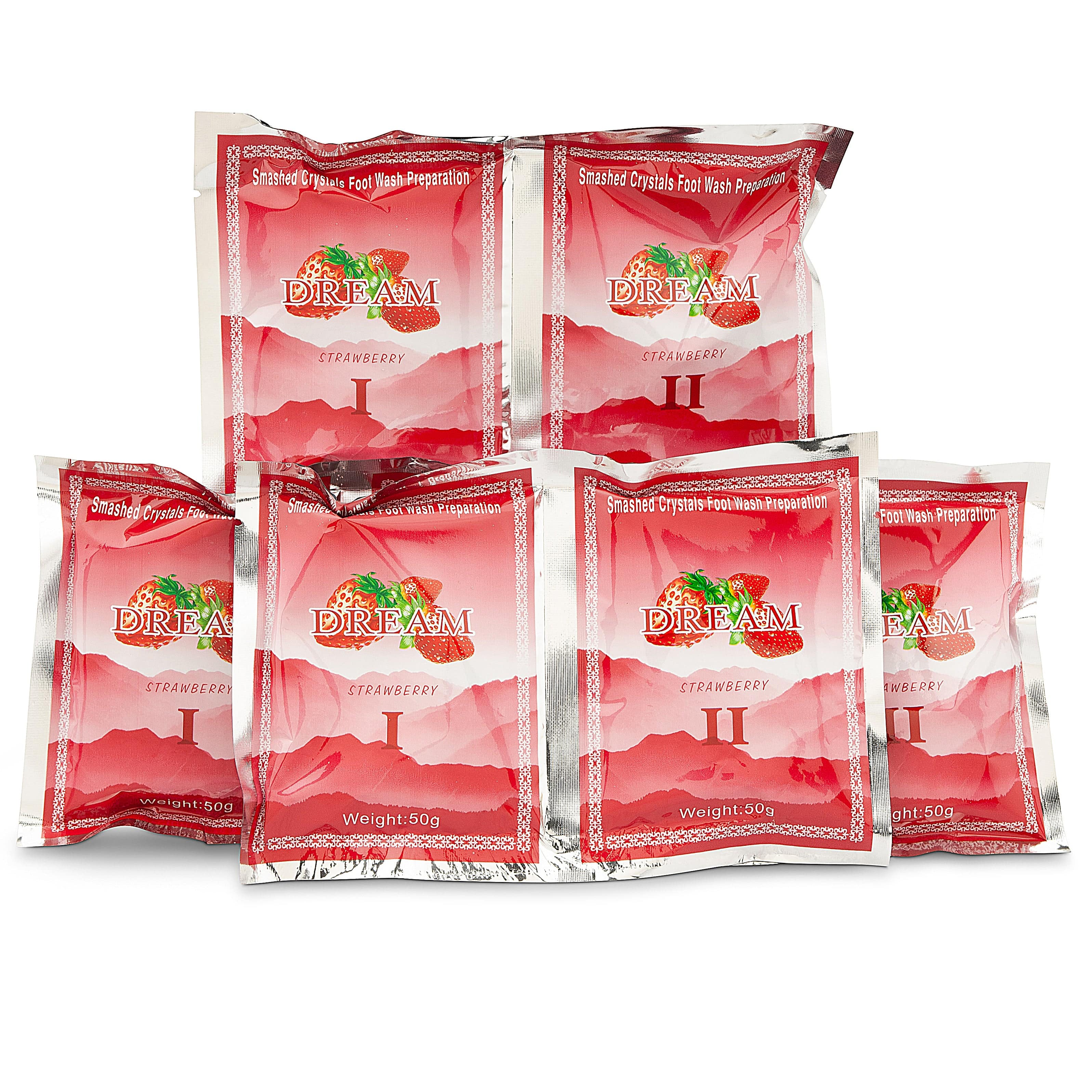Dream Dream Pedi Jelly Pedicure Smashed Soak | Strawberry – Case of 100 340468 - The Nail Superstore