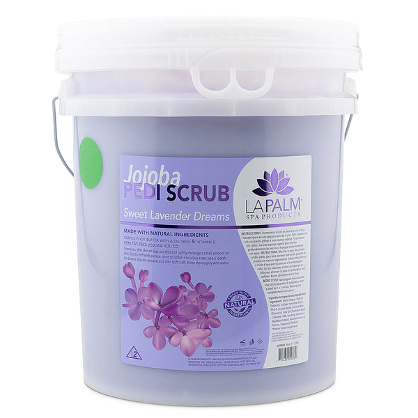 LaPalm Jojoba Pedi Scrub - Lavender Purple - 5 Gallon Bucket