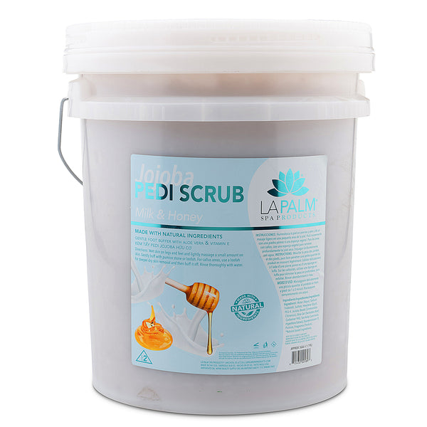 LaPalm Jojoba Pedi Scrub Milk & Honey 5-Gallon Bucket