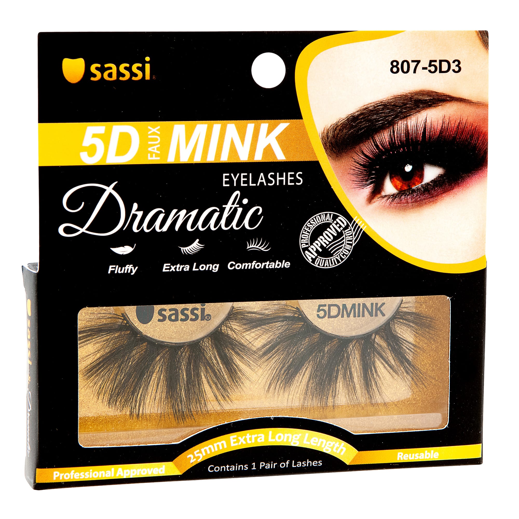 Sassi 5D Faux Mink Eyelashes Dramatic Collection #807-5D3 | The Nail ...