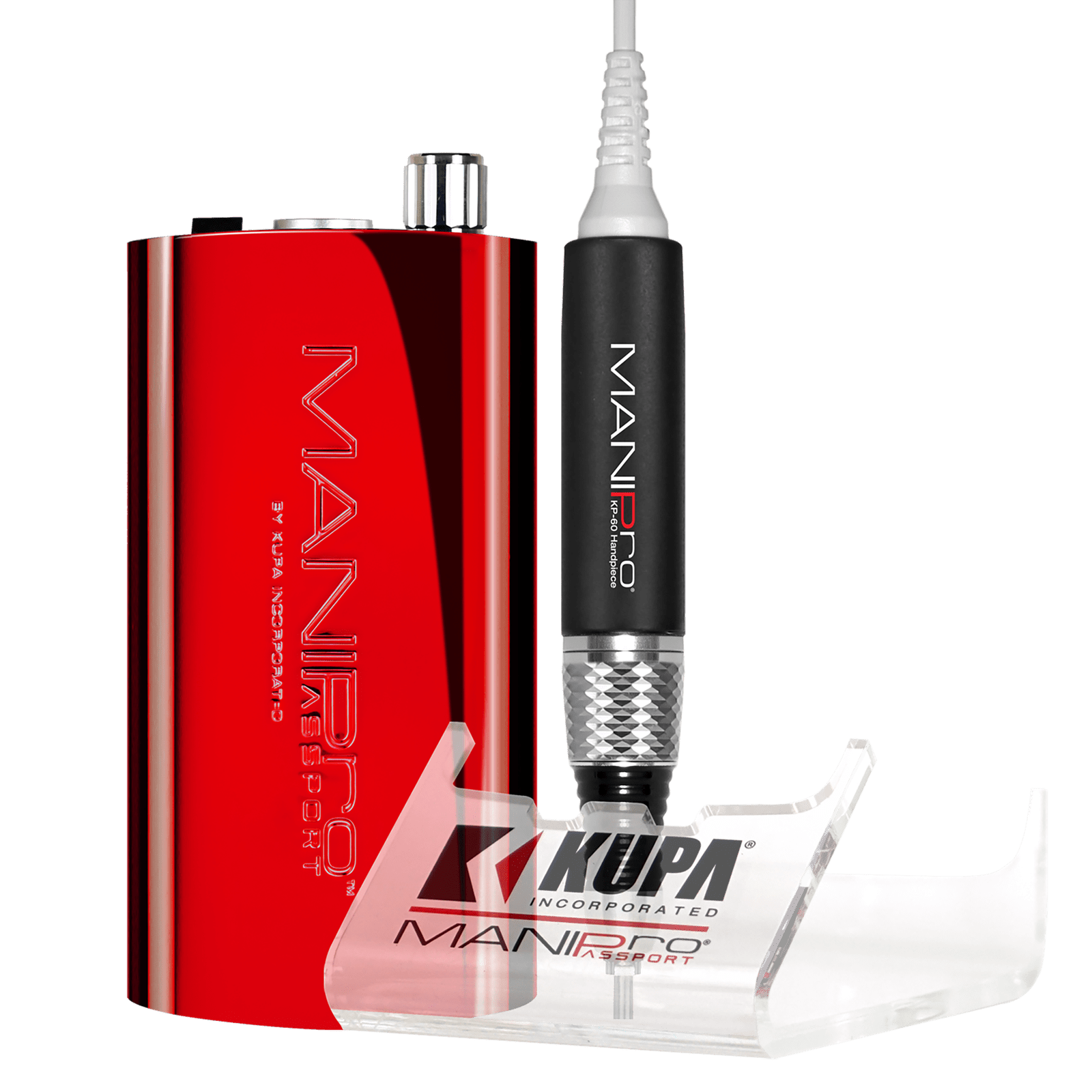 Kupa ManiPro Passport Nail Drill - Professional Electric Nail File | KP-60 - Candy Apple Red 410220 - The Nail Superstore