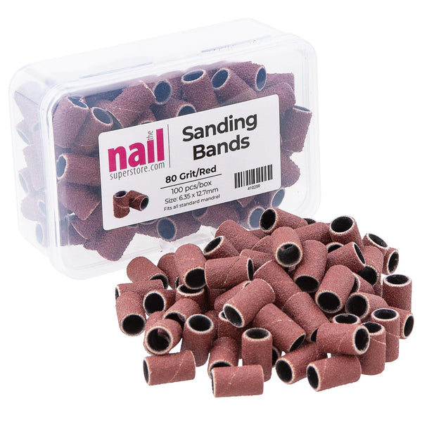 MX - Premium Sanding Band | Brown - Coarse - Grit #80 - 100 pcs 410259 - The Nail Superstore