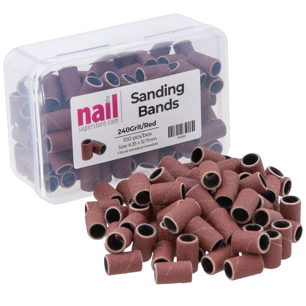 MX - Premium Sanding Band | Brown - Fine - Grit #240 - 100 pcs 410261 - The Nail Superstore
