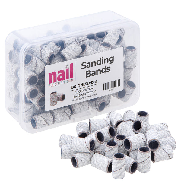 MX - Premium Sanding Band | Zebra - Coarse - Grit #80 - 100 pcs TNS The Nail Superstore 