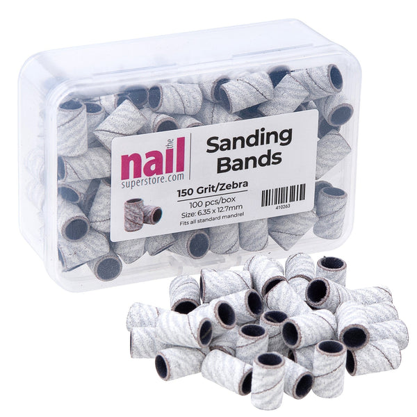 MX - Premium Sanding Band | Zebra - Medium - Grit #150 - 100 pcs 410263 - The Nail Superstore