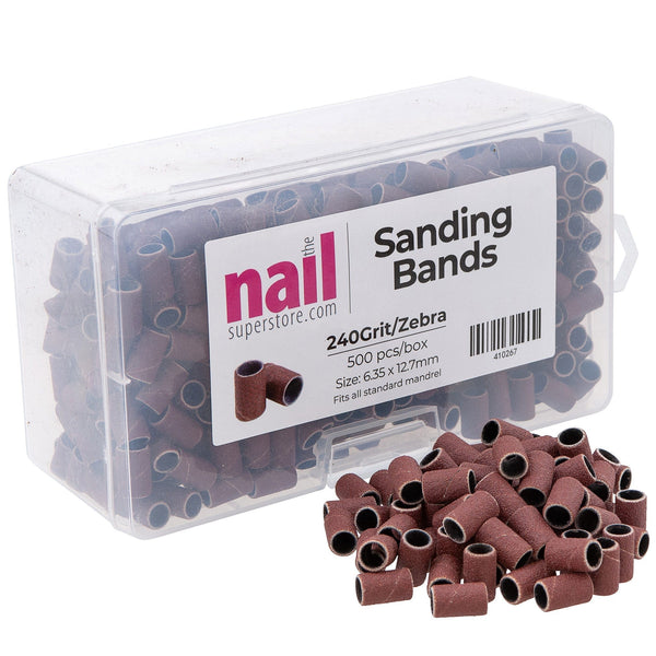 MX - Premium Sanding Band | Brown - Fine - Grit #240 - 500 pcs 410267 - The Nail Superstore