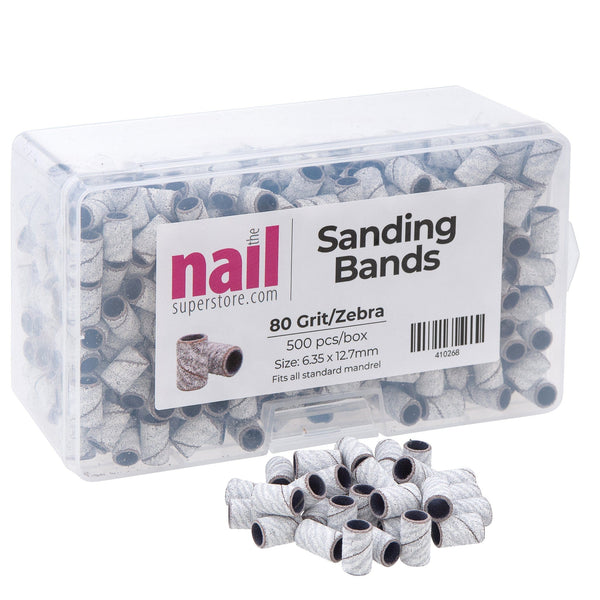MX - Premium Sanding Band | Zebra - Coarse - Grit #80 - 500 pcs 410268 - The Nail Superstore