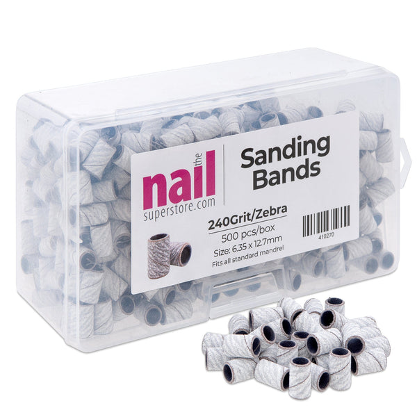 MX - Premium Sanding Band | Zebra - Fine - Grit #240 - 500 pcs 410270 - The Nail Superstore