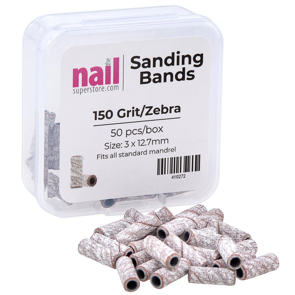 MX - Premium Mini Sanding Band | Zebra - Medium - Grit #150 - 50 pcs TNS The Nail Superstore 