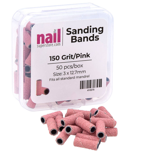 MX - Premium Mini Sanding Band | Pink - Medium - Grit #150 - 50 pcs TNS The Nail Superstore 