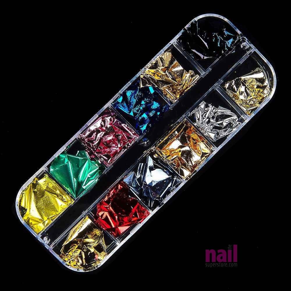 Metallic Foil Flakes for Nail Art | Pack