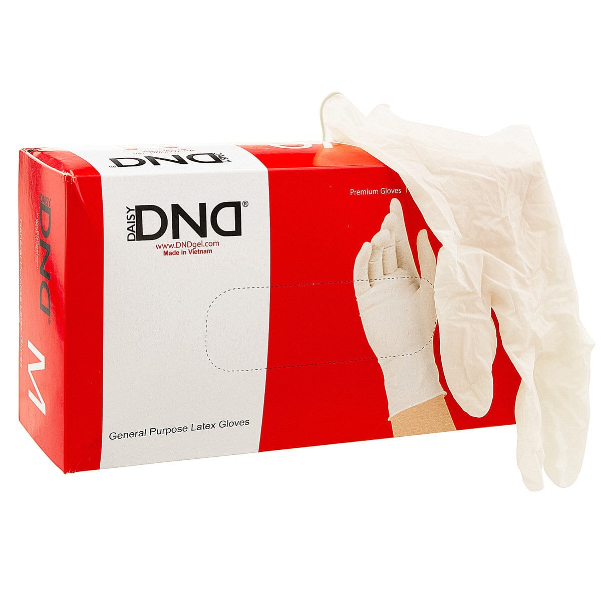 DND Premium Latex Gloves | Powder Free - Medium (M) 610125 - The Nail Superstore