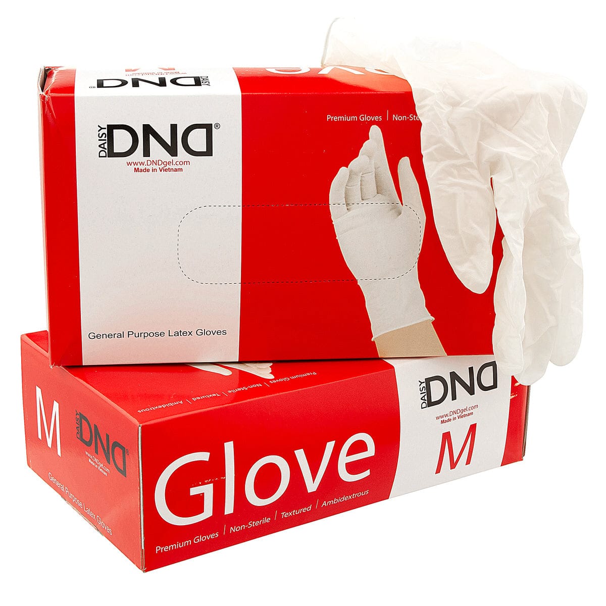 DND Premium Latex Gloves | Powder Free - Medium (M) 610125 - The Nail Superstore