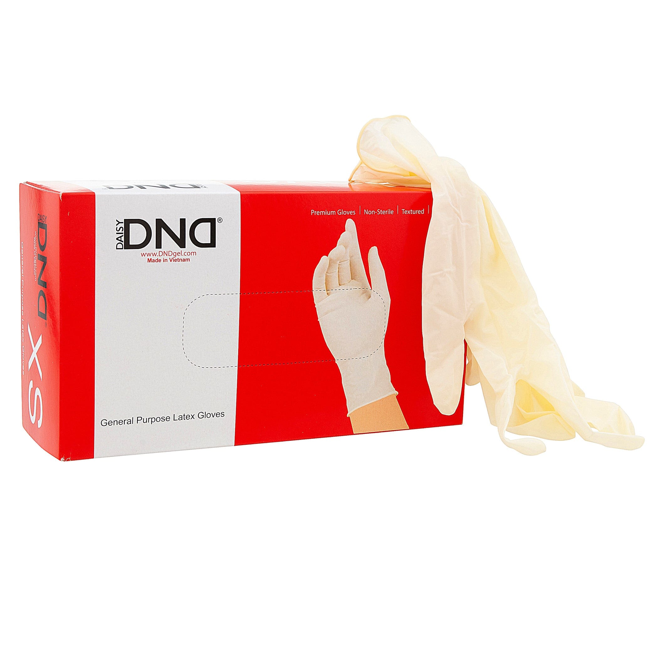 DND Premium Latex Gloves | Powder Free - Extra Small XS | The Nail Superstore