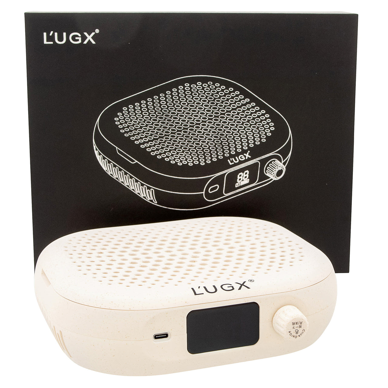 L'UGX LG-207S Rechargeable Cordless Nail Dust Collector | Compact Salon Dust Extractor - Ivory 720160 - The Nail Superstore