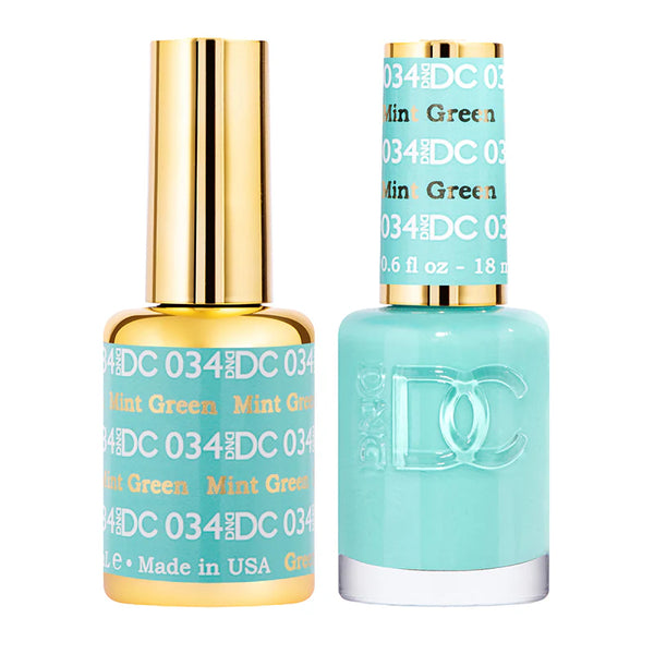 DND DC Gel Polish | Mint Green - #034 | The Nail Superstore