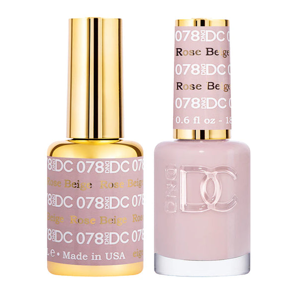 DND DC Gel Polish | Rose Beige - #078 | The Nail Superstore