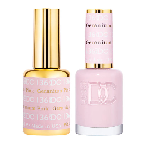 DND DC Gel Polish | Geranium Pink - #136 | The Nail Superstore
