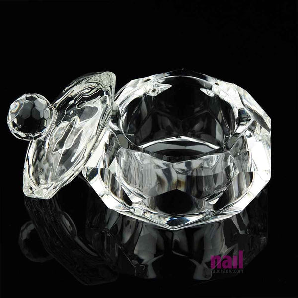 Empty Crystal Glass Container | Size 2 oz - Each - The Nail Superstore