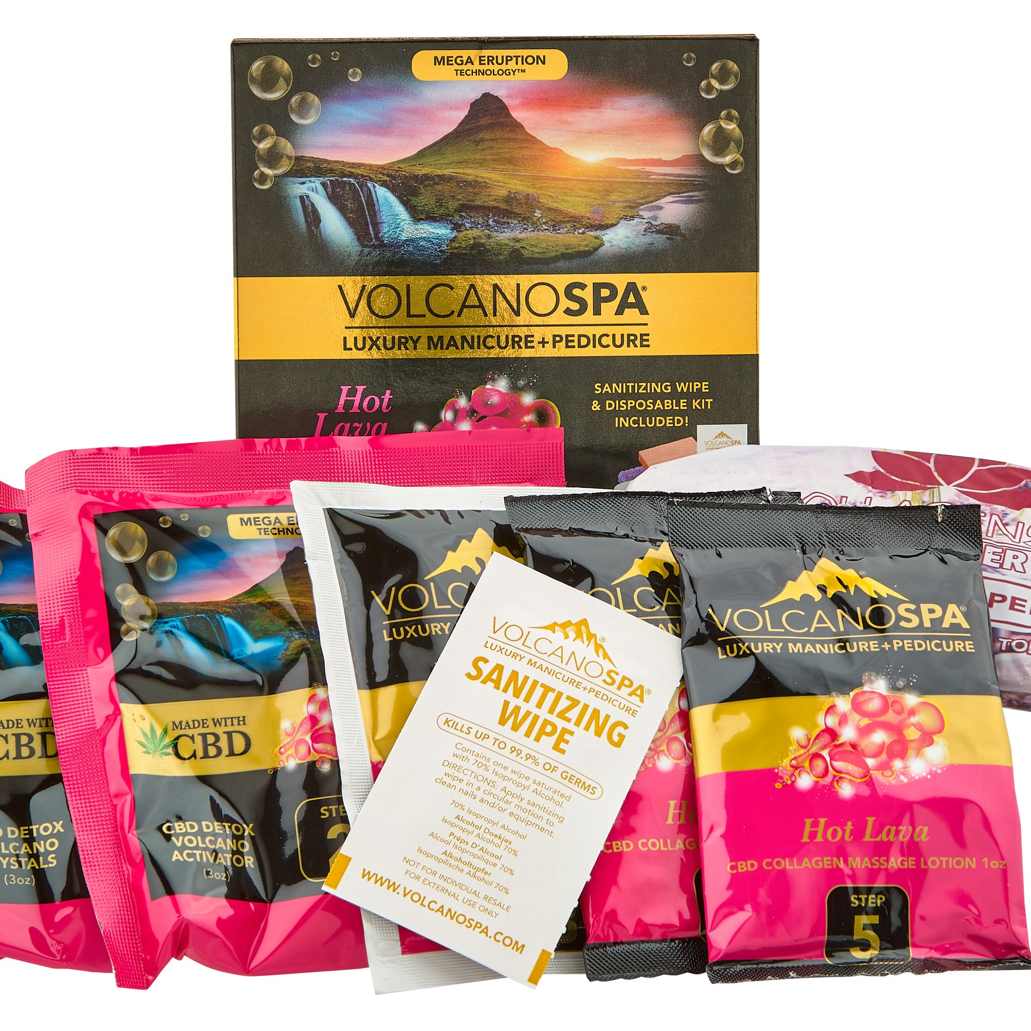 La Palm - Volcano Spa Pedicure Kit | Hot Lava CBD - 10 steps - The Nail Superstore