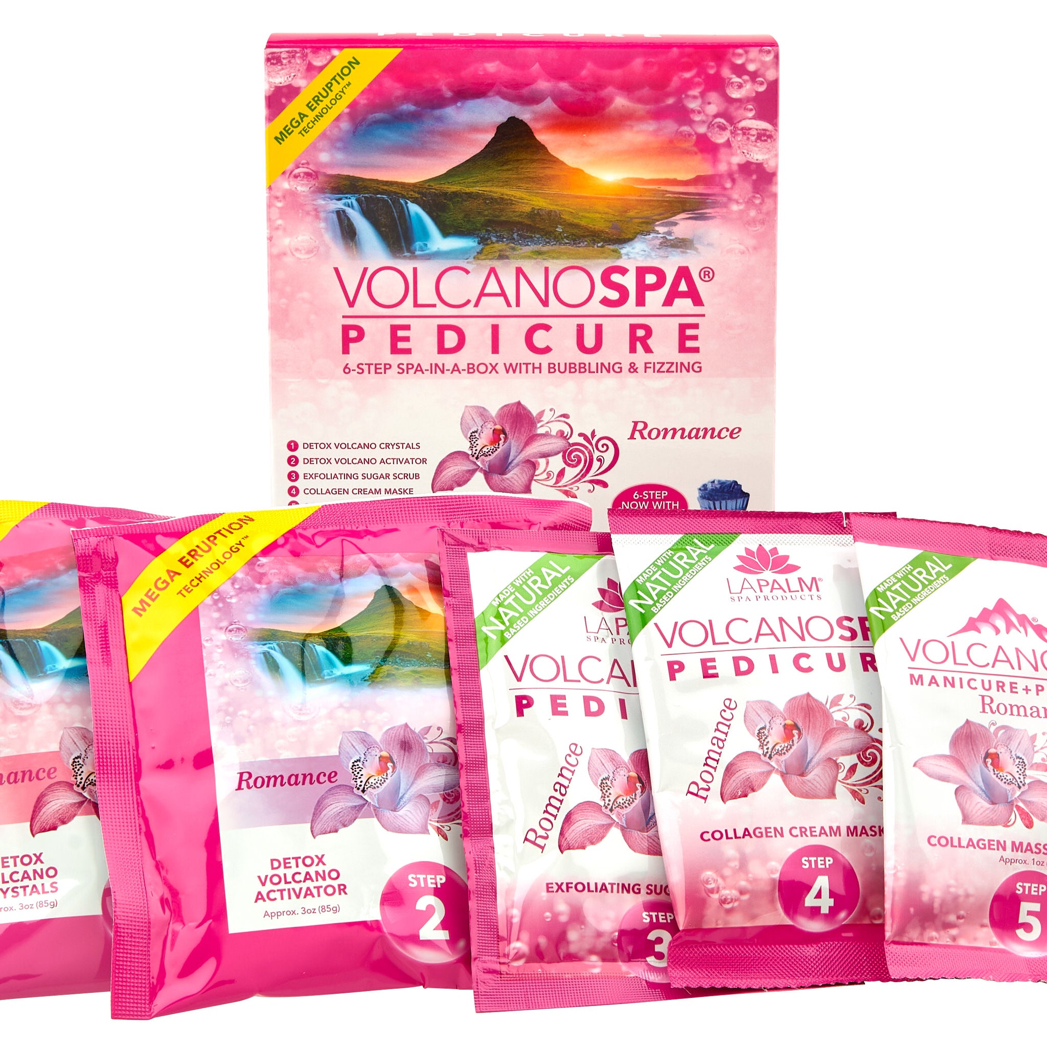 La Palm - Volcano Spa Pedicure Kit | Romance - 6 step - The Nail Superstore