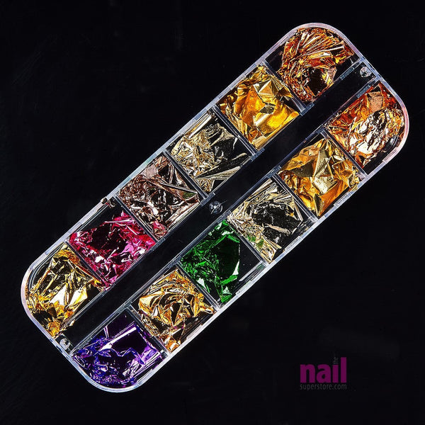 Metallic Foil Flakes for Nail Art | Pack #2 - Pack - The Nail Superstore