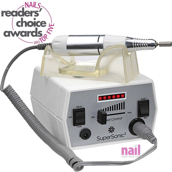 SuperSonic3 Electric Nail File | Lighter - Quieter - Last Longer - 110V 35W - Each - The Nail Superstore