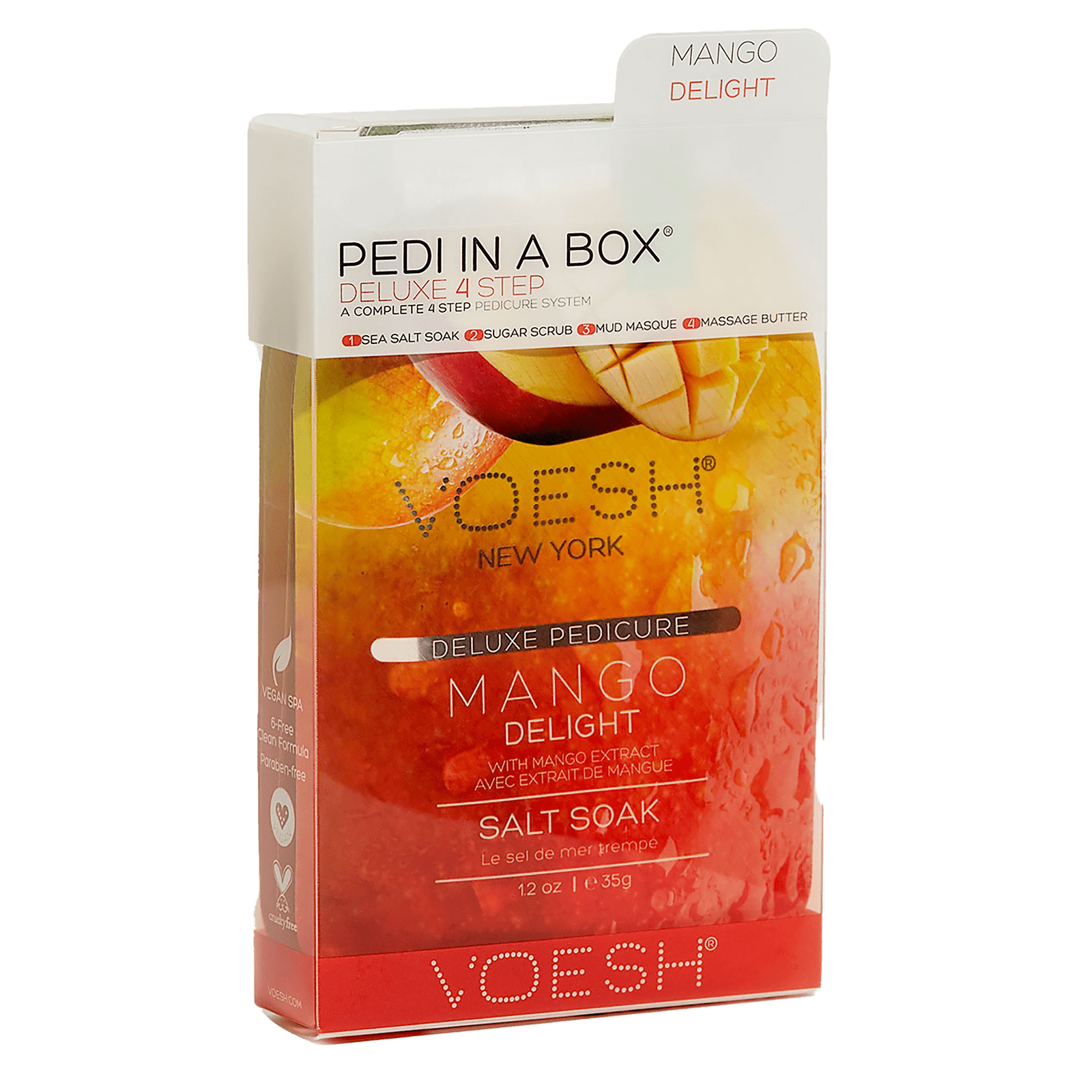 Voesh - Pedi in a Box Deluxe 4 Step | Mango Delight - Pack