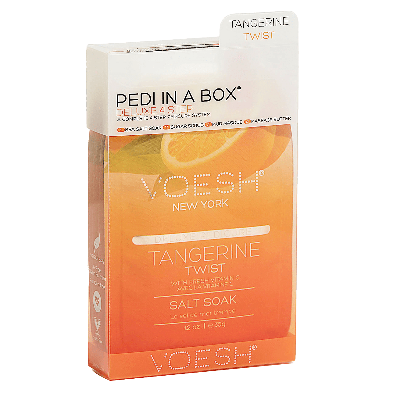Voesh - Pedi in a Box Deluxe 4 Step | Tangerine Glow - Pack