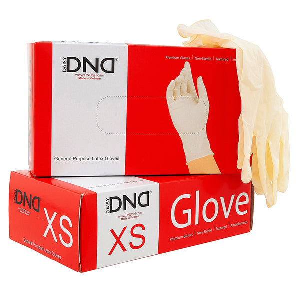 DND Premium Latex Gloves | Powder Free - Extra Small (XS) 610375 - The Nail Superstore