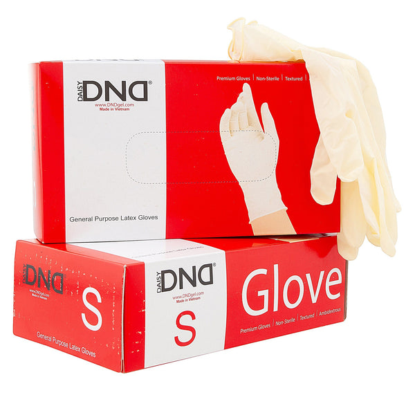 DND Premium Latex Gloves | Powder Free - Small (S) 610374 - The Nail Superstore