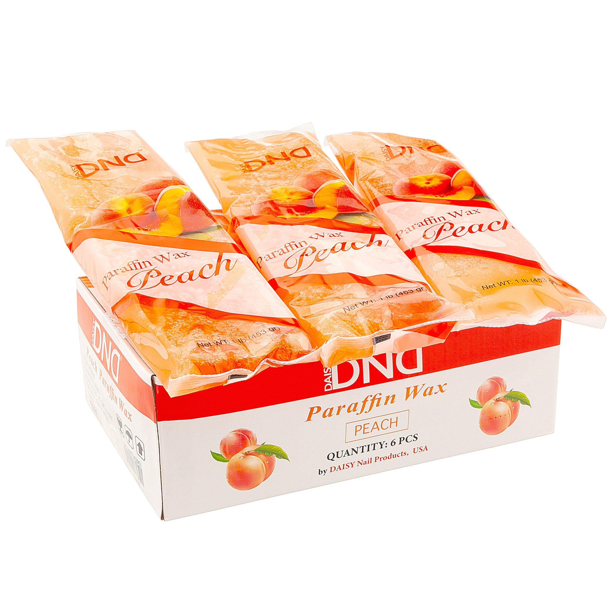 DND Premium Paraffin  Wax | Peach Scent - 6 lbs 310044 - The Nail Superstore