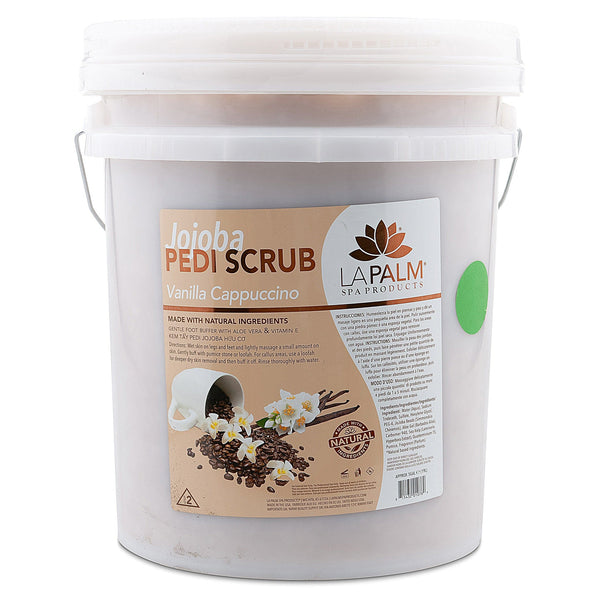 La Palm Jojoba Pedi Scrub - Vanilla Cappuccino - 5 Gallon Bucket